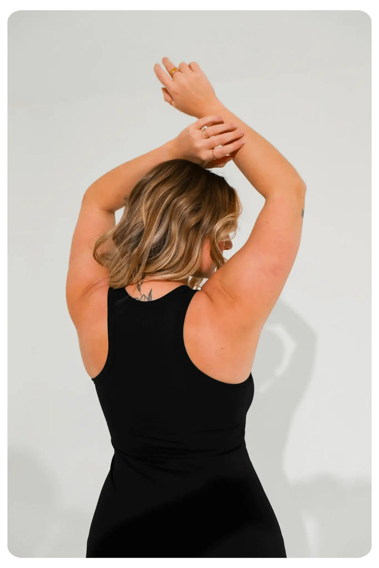 Luxury Racer Midi Dress Black | FullerBustBestie Collab | FEMSS